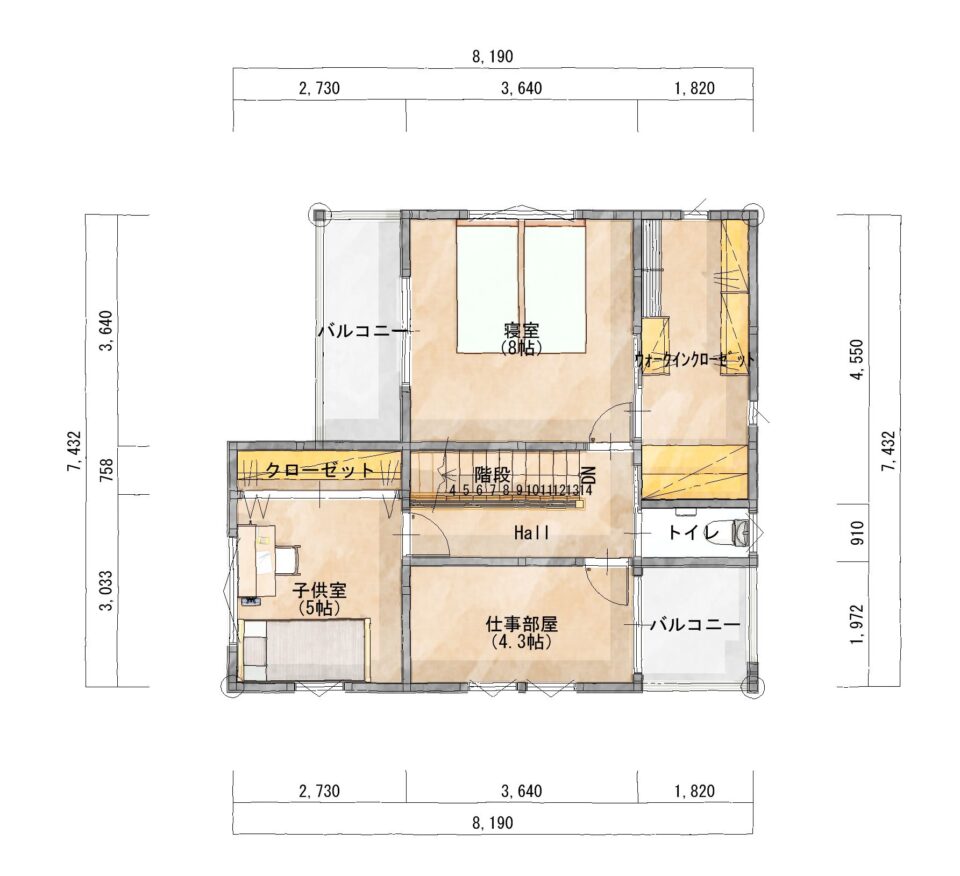 【巣ごもり生活】を楽しく送れる家 - 2階 47.34㎡(14.32坪)(C)シティハウス産業株式会社