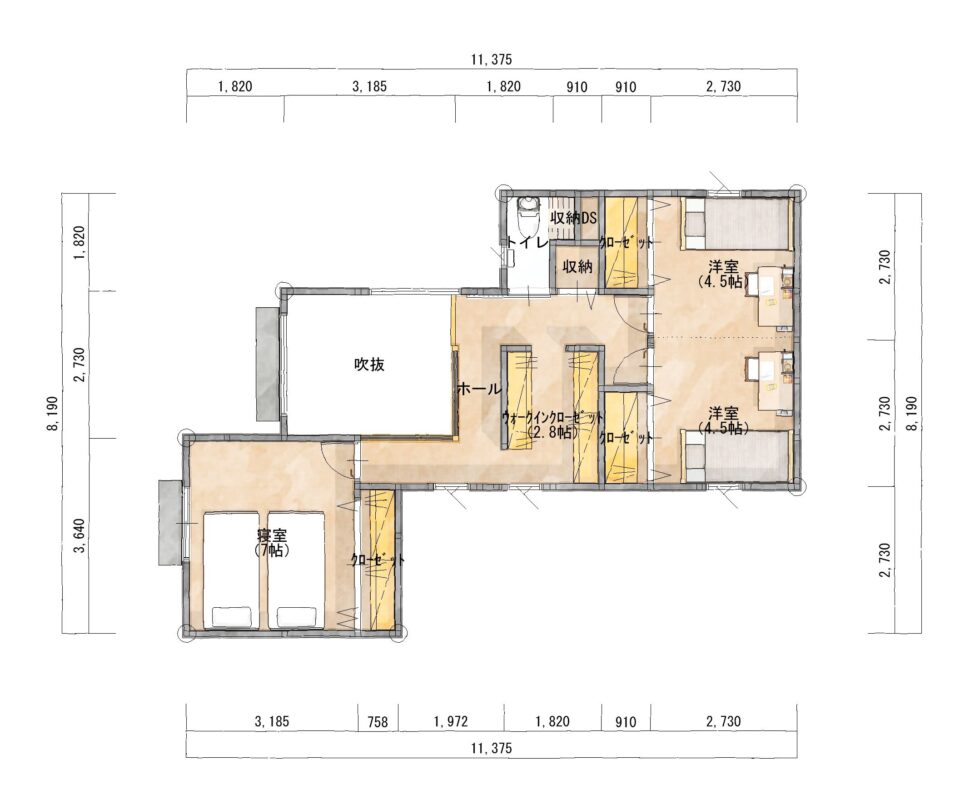 プライベートガーデンが豊かな時間を与えてくれる家 - 2階 48.44㎡(14.65坪)(C)シティハウス産業株式会社